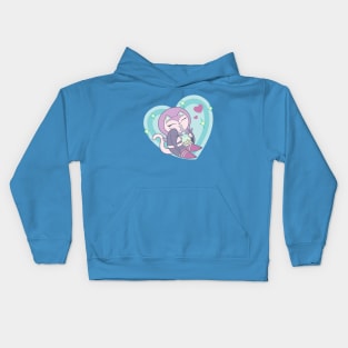 Witchy Kitty Cat Boba Tea Bubble Tea Kawaii Pastel Goth Kids Hoodie